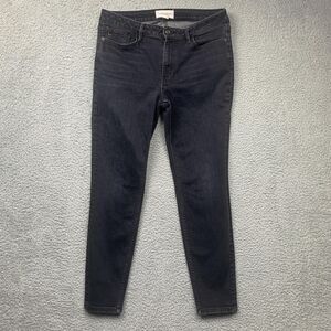 Lafayette 148 Jeans Womens 31 Black Mercer Mid Rise Skinny Stretch USA Made